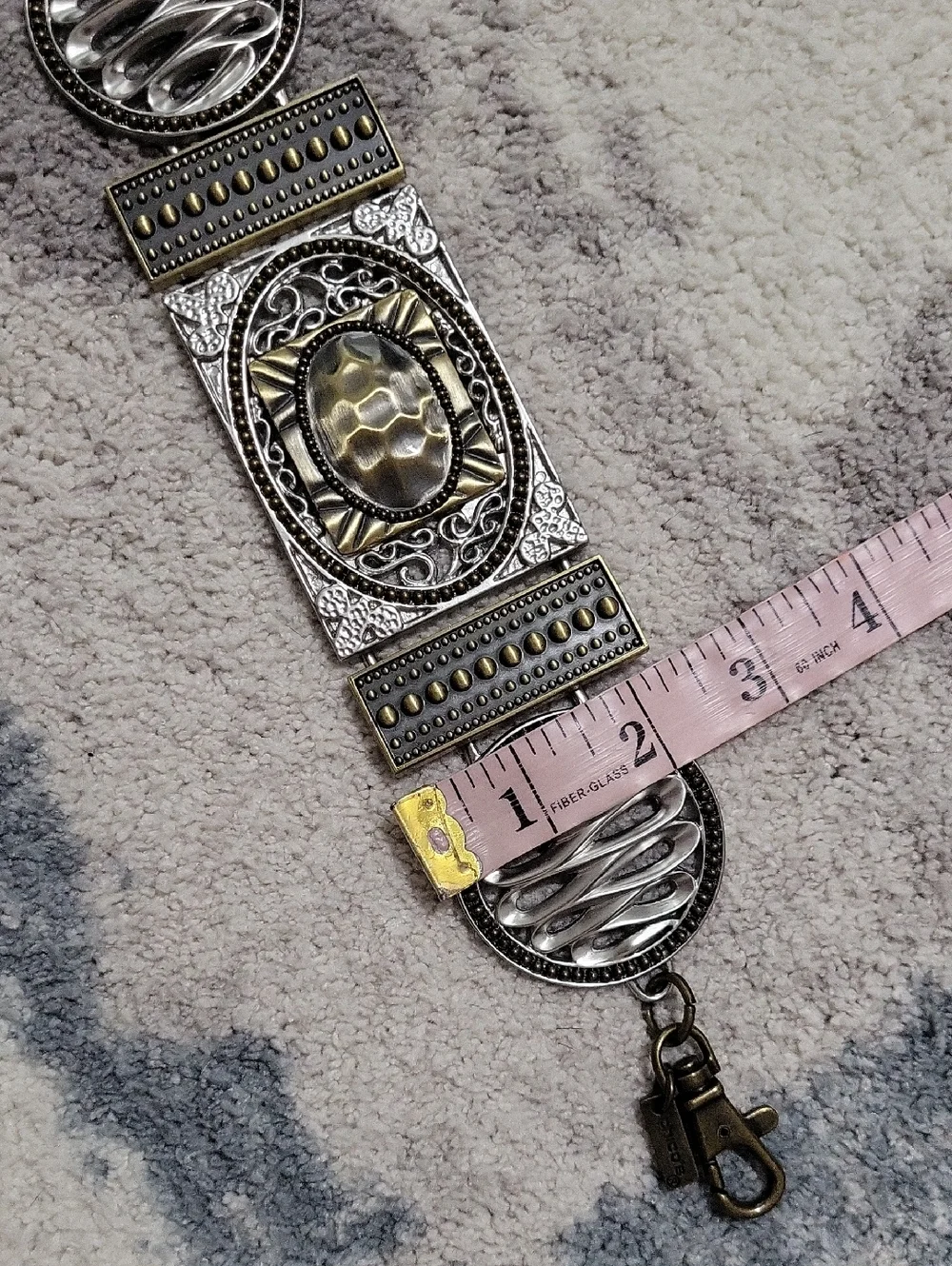 Chico's Metal Concho Medallian Chain Link Belt